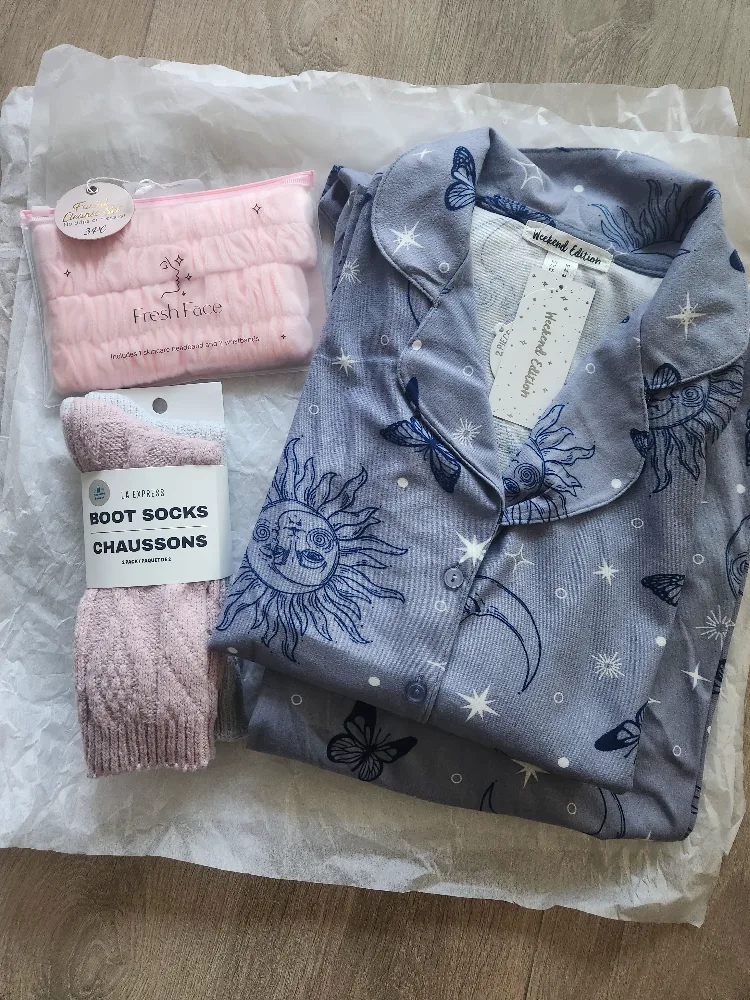 NEW Self-care Set: Pajamas, Facial Cleanse Set, and Cozy Socks thumbnail