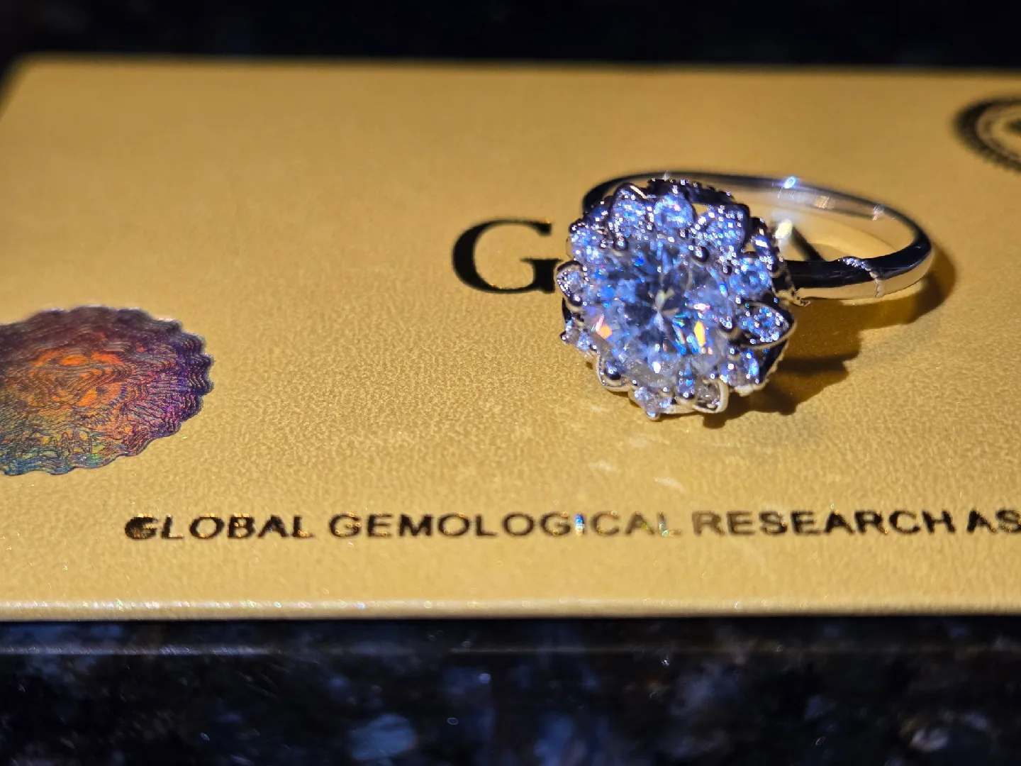 2.0 CT Moissanite Diamond Ring size 9 image indicator(3)