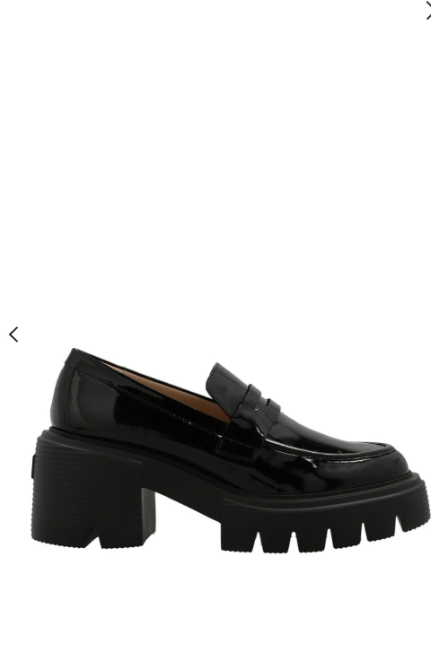 Stuart Weitzman Black Patent Leather Loafers