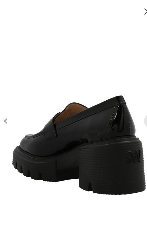 Stuart Weitzman Black Patent Leather Loafers - photo 2
