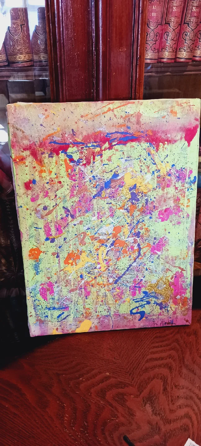 Abstract Art Oil Painting. Not framed. thumbnail