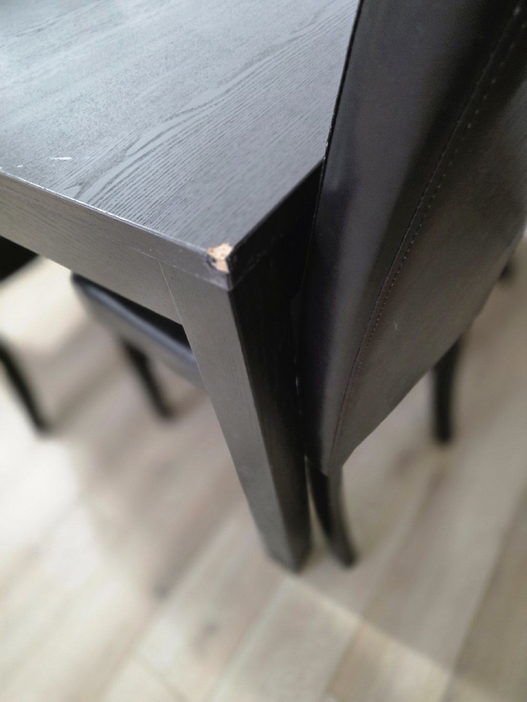 Dark Brown Dining Table with 4 Chairs - photo 2
