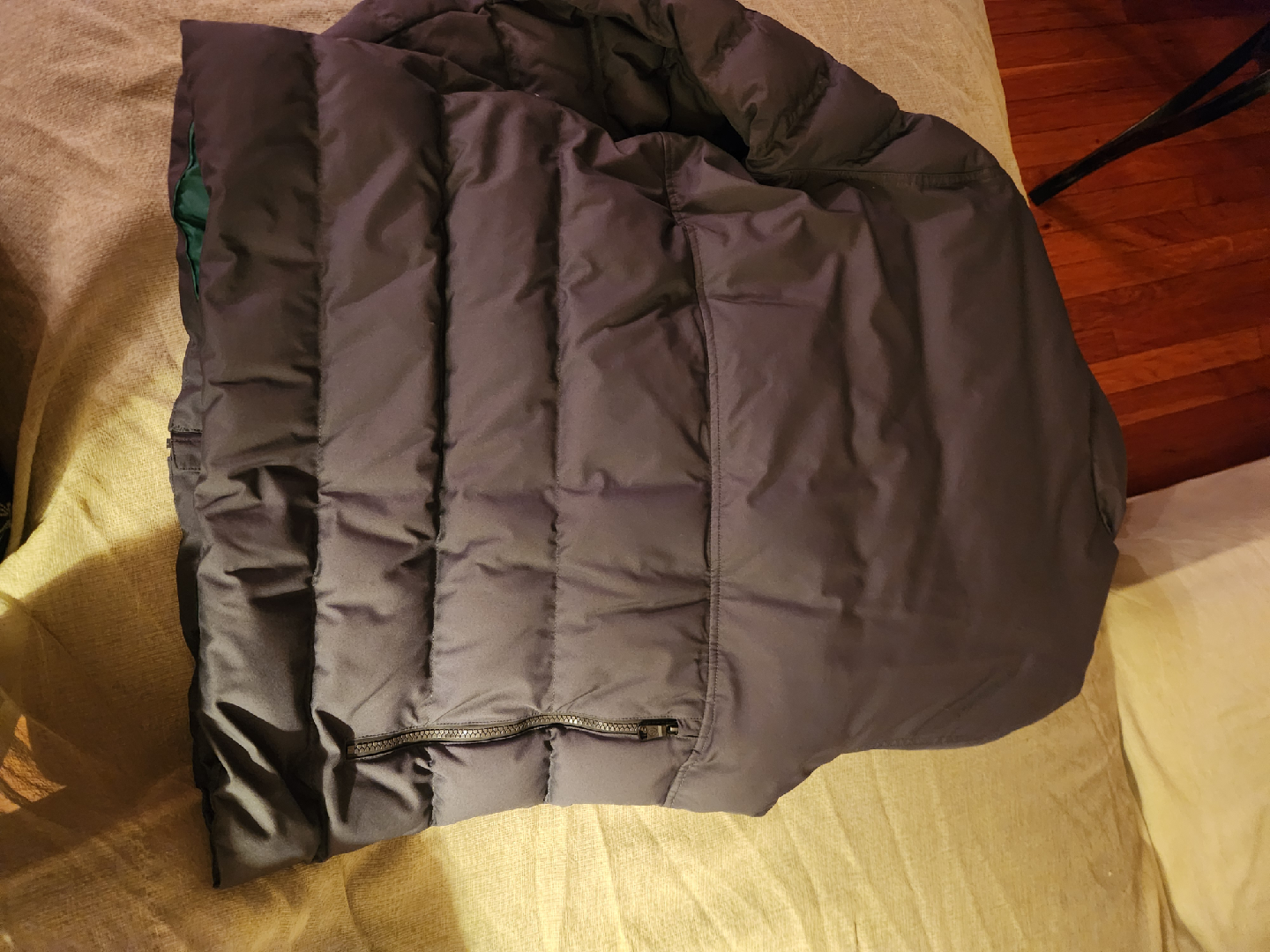 Aether Gray Goose Down Puffer Jacket - Size 2