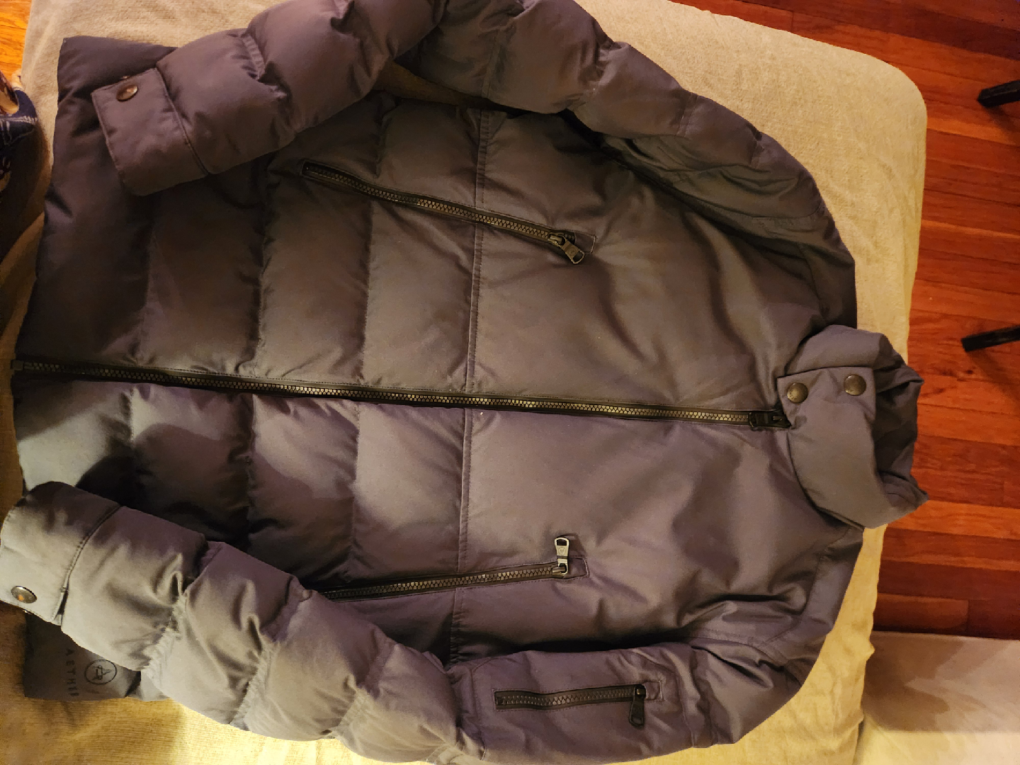 Aether Gray Goose Down Puffer Jacket - Size 2 - photo 5