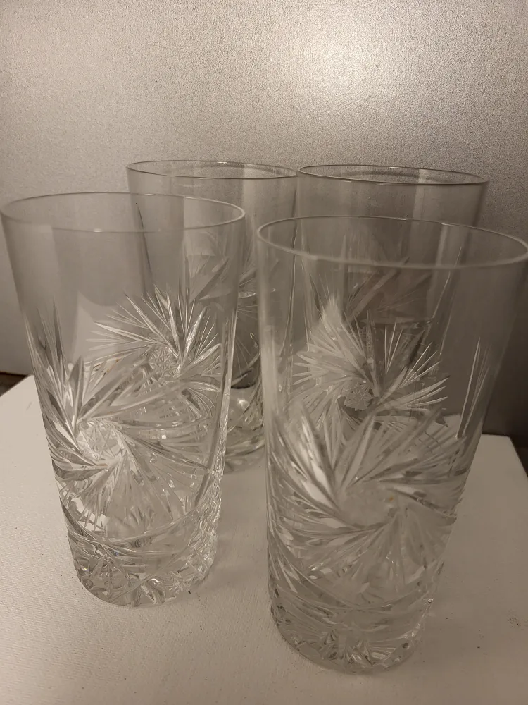 Set of 4 Crystal Highball Glasses thumbnail