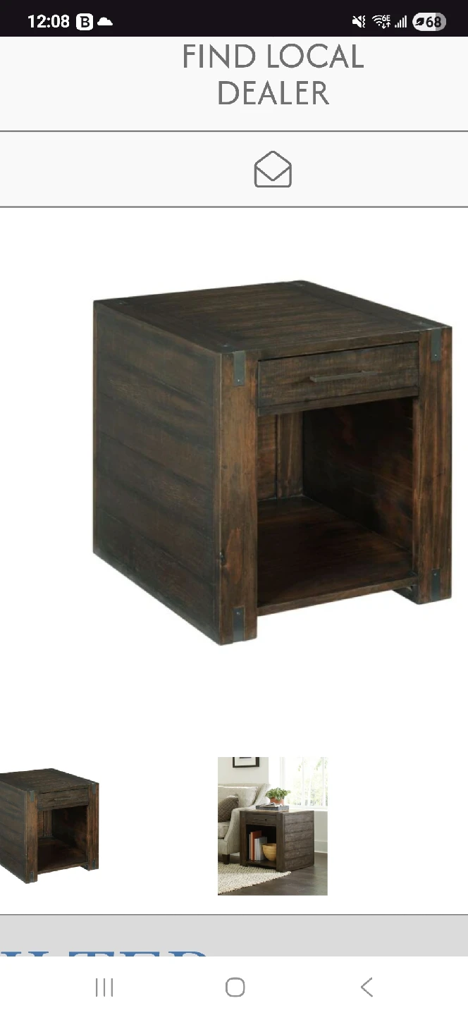 Portman Black End Table