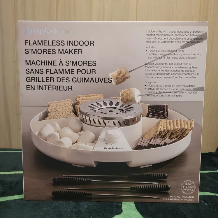 Never used Brookstone Flameless Indoor S'mores Maker