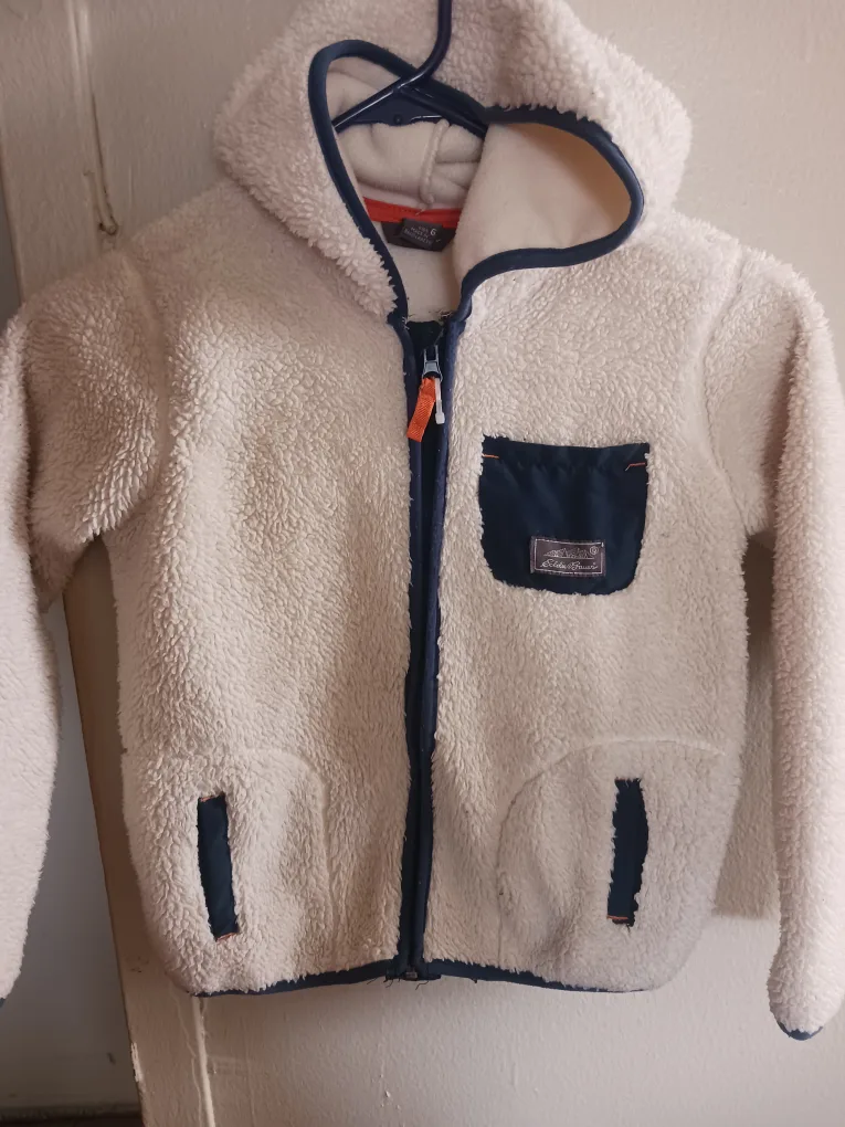 Eddie Bauer Fleece Hooded Jacket - Size 6 image indicator(2)