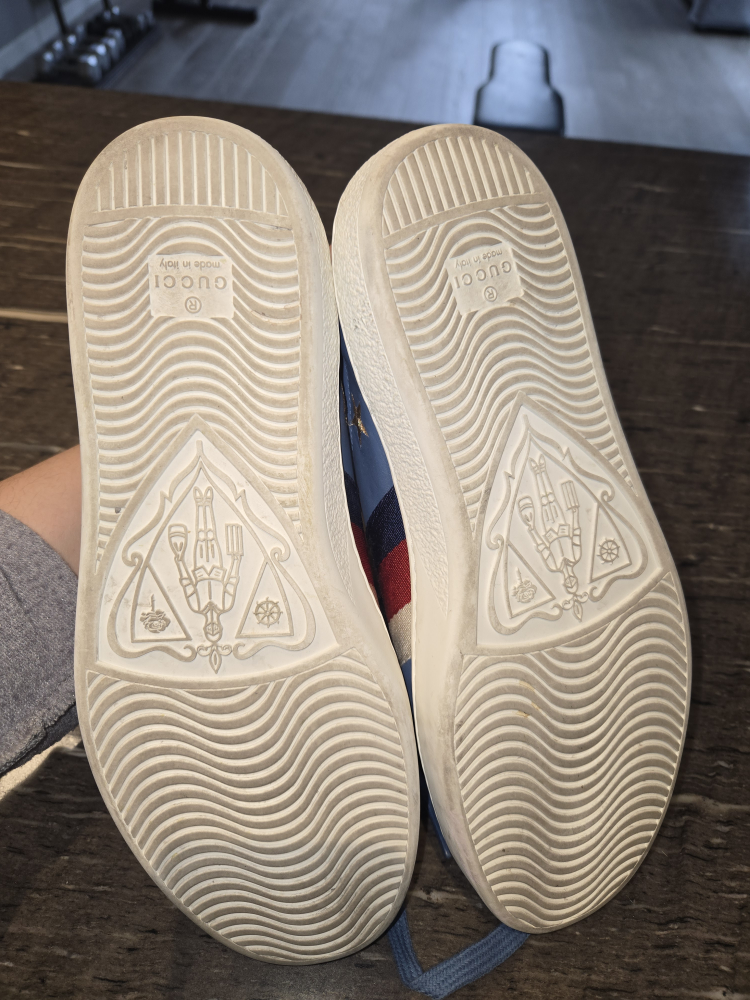 Gucci Blue Leather Sneakers size 9 - photo 4