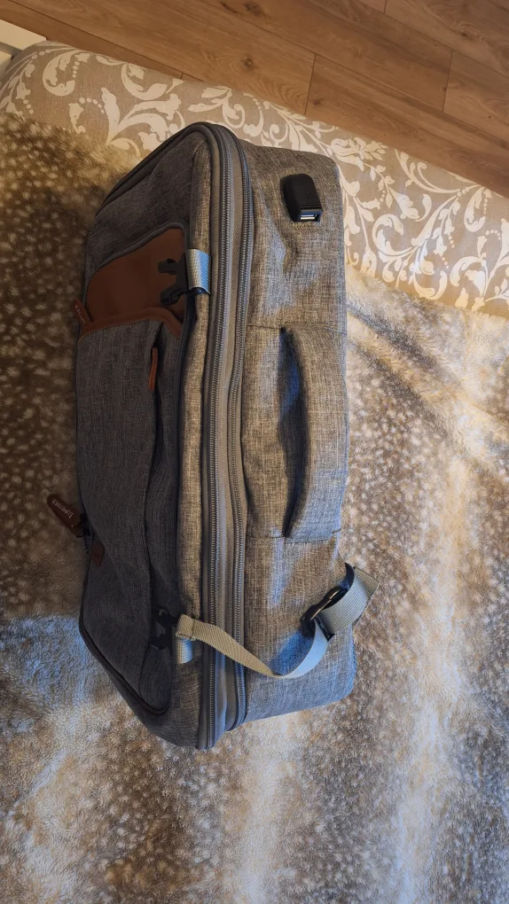 Backpack expandable and perfect fit for carry-on on flight. image indicator(7)