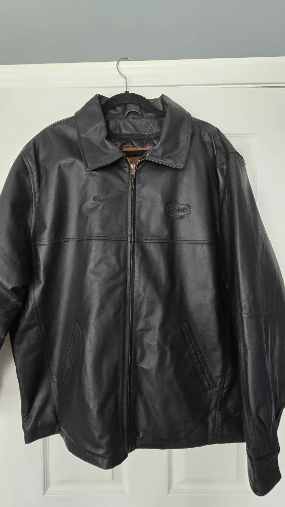 Men's Genuine Black Leather Jacket - XL image indicator(2)