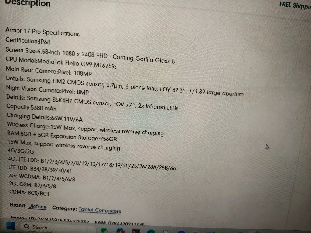 Ulefone Armor 17 Pro, 256GB, Black image indicator(4)