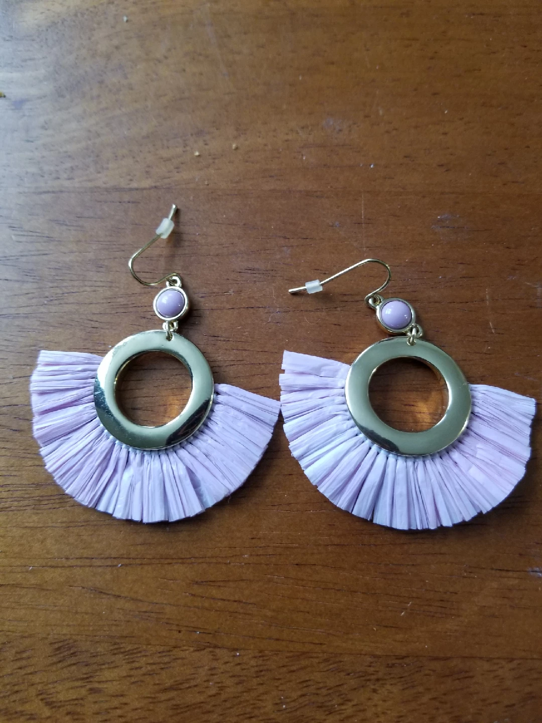 Cute Lilac Fringe Earrings