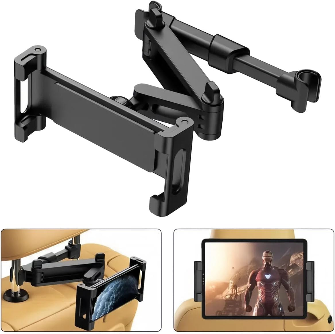Car Tablet Holder, Headrest Tablet Mount Headrest Stand Cradle - photo 2