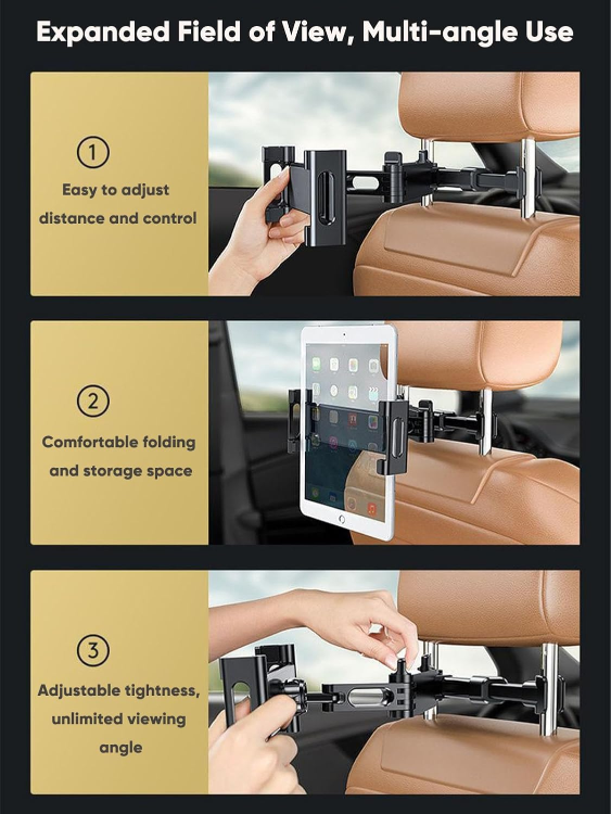Car Tablet Holder, Headrest Tablet Mount Headrest Stand Cradle - photo 5