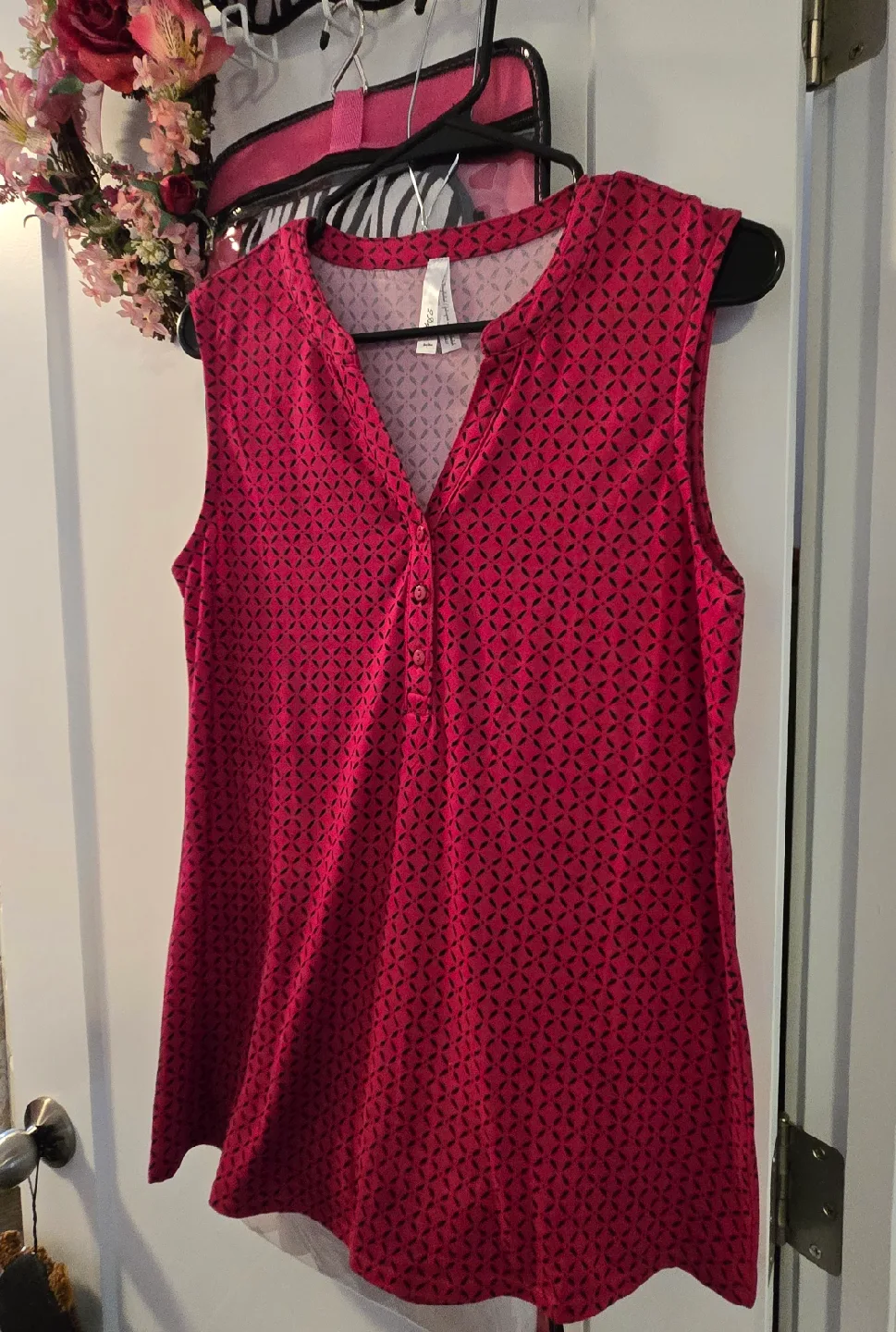 Red Sleeveless Blouse - Size M thumbnail