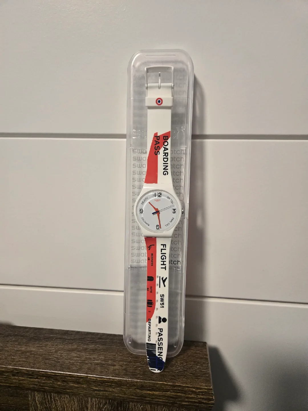 Swatch Boarding Pass Flight SW51 Watch - with box image indicator(3)