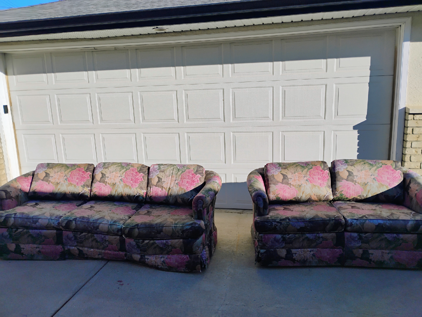 Floral Sofa and Loveseat Set