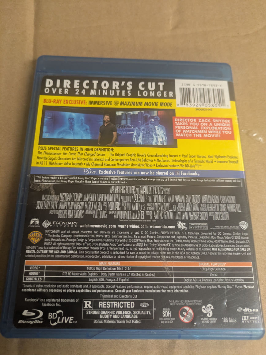 Watchmen Director's Cut Blu-ray - photo 2