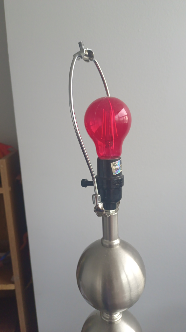 Silver Floor Lamp with Grey Shade - photo 4