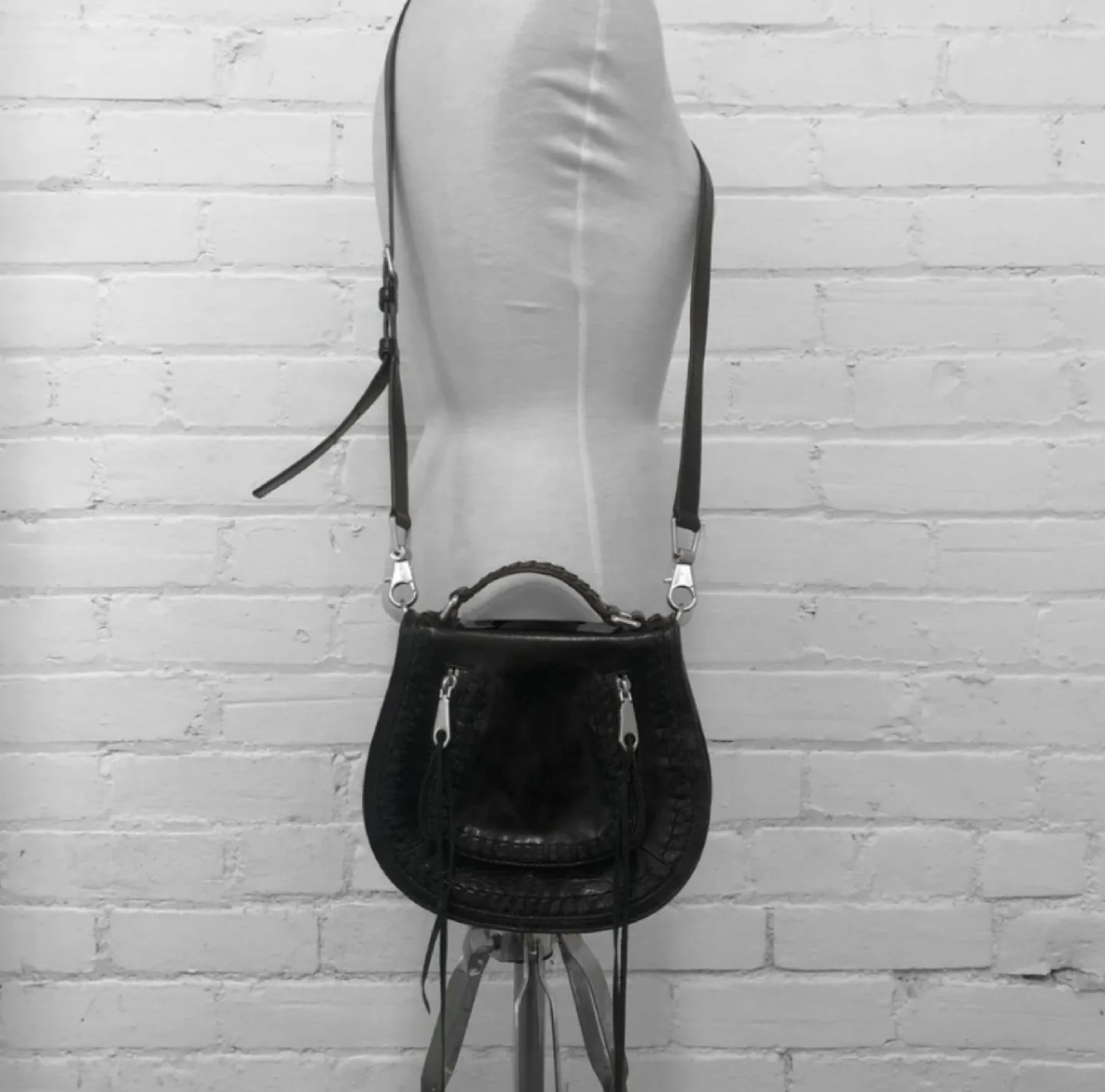 REBECCA MINKOFF Black Leather Crossbody