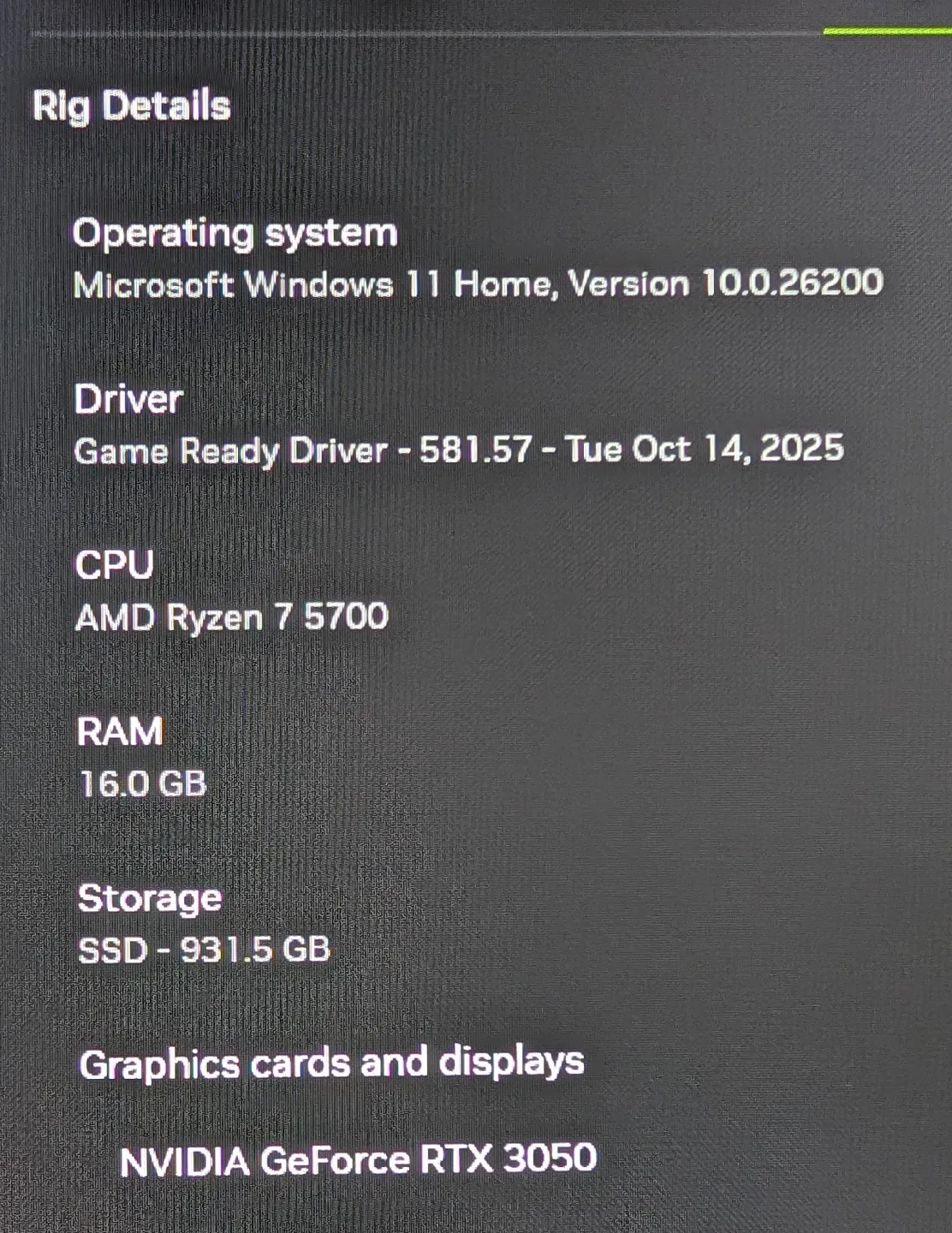 Gaming PC Ryzen 5700 RTX 3050 6GB 16gb RAM 1TB image indicator(10)