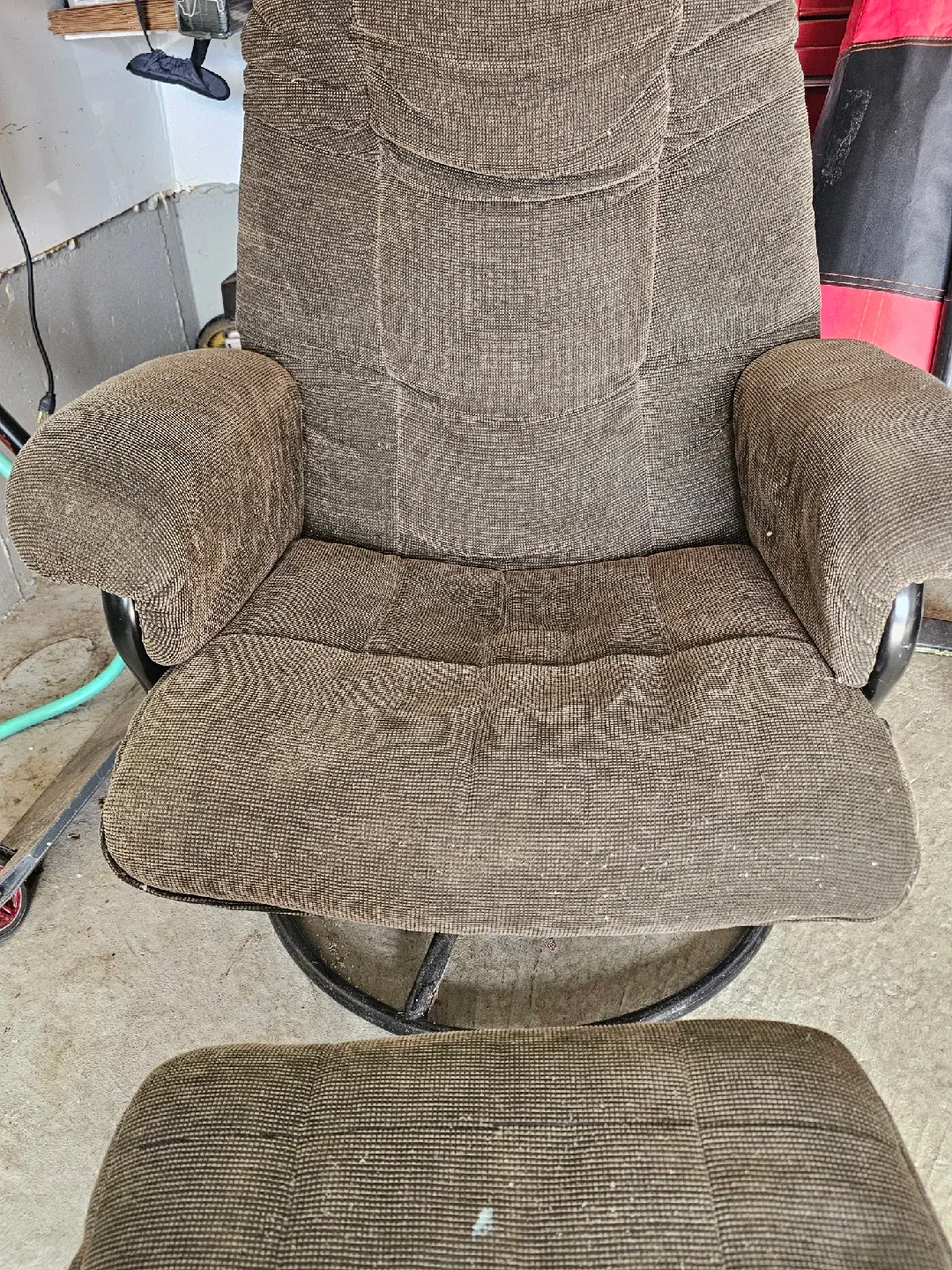 Brown Glider Rocker Chair with Glider Rocker Ottoman image indicator(2)