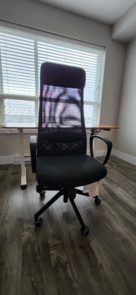 Black Ergonomic Office Chair & Adjustable Desk - photo 2