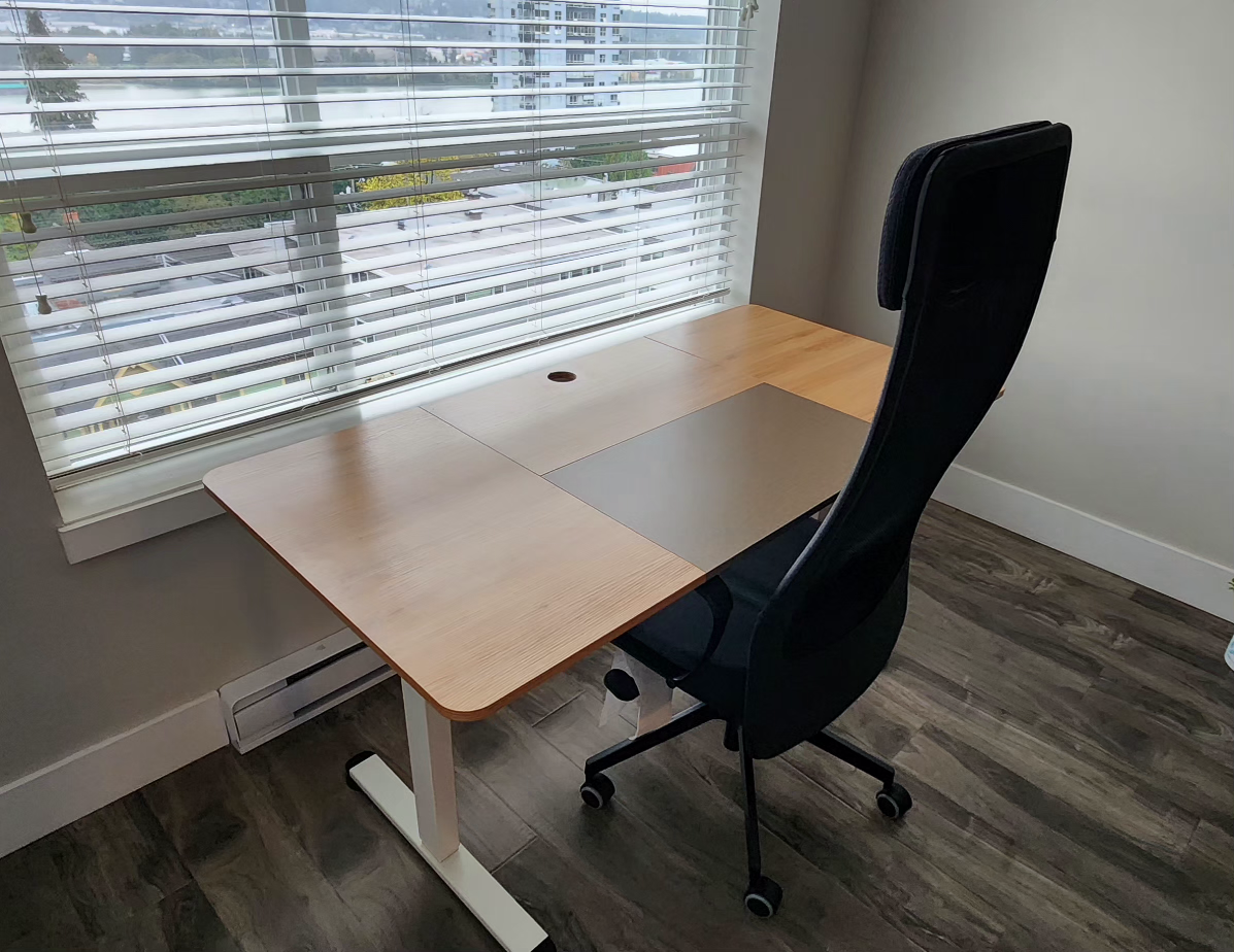 Black Ergonomic Office Chair & Adjustable Desk - photo 4