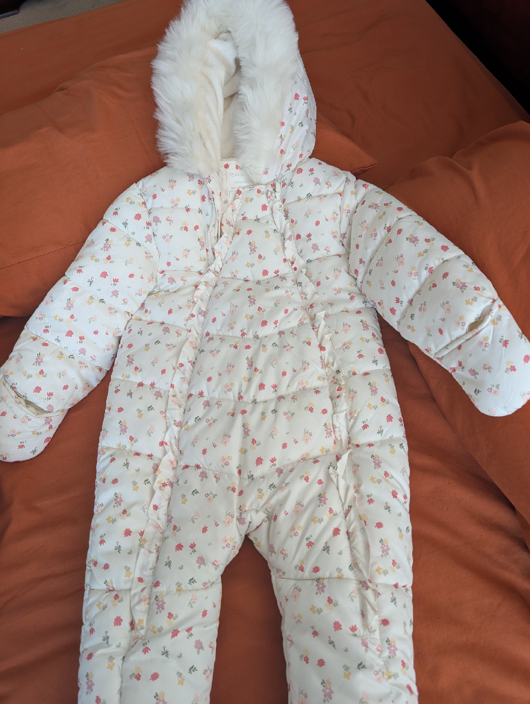 Primark Floral Snowsuit - 12-18 Months