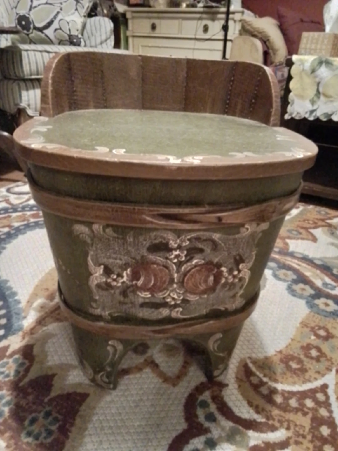 Antique Norway Rosemaling Kibbles Chair