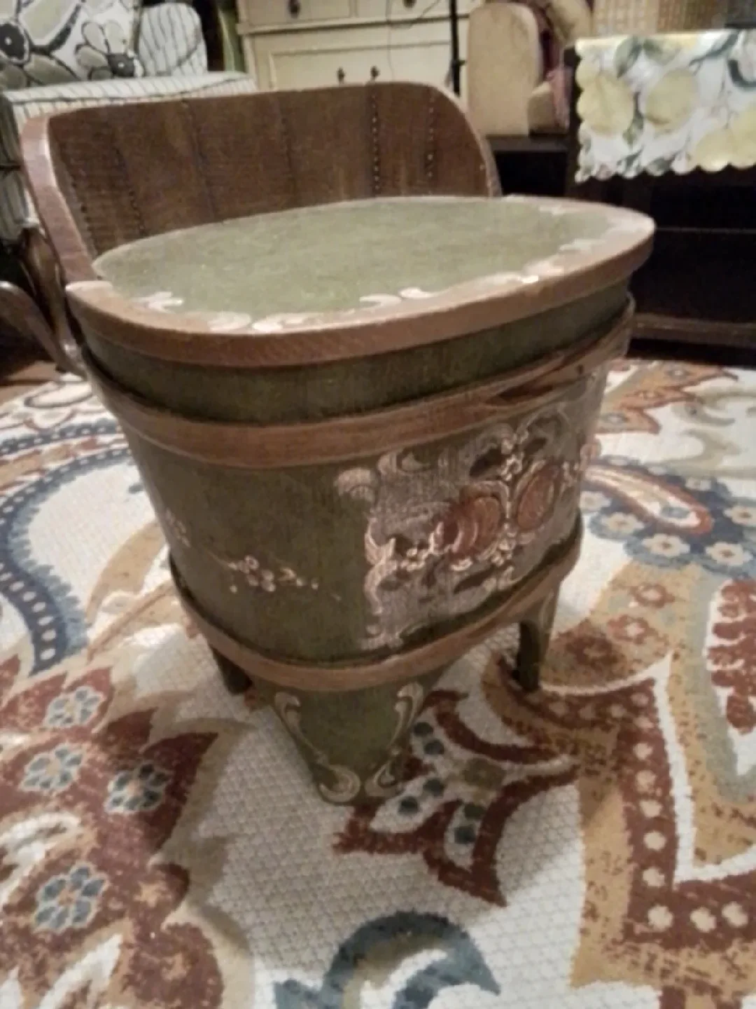 Antique Norway Rosemaling Kibbles Chair image indicator(2)