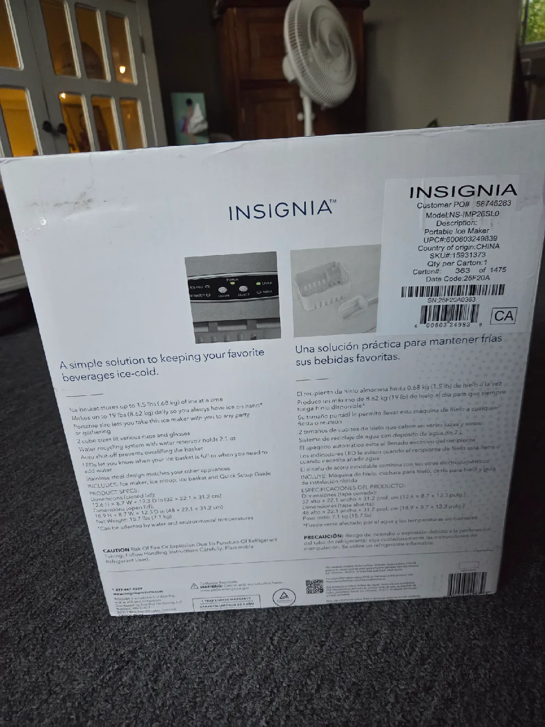 Insignia Portable Bullet Ice Maker - Like New! image indicator(2)