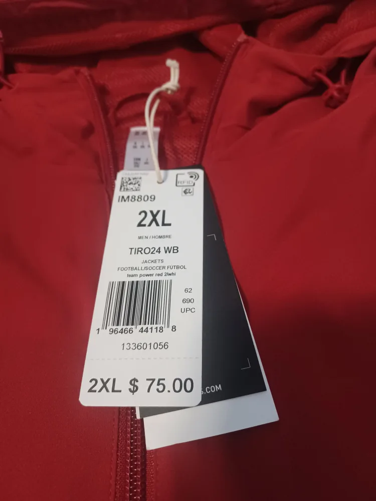 Adidas tiro 24 red jacket size 2X image indicator(3)