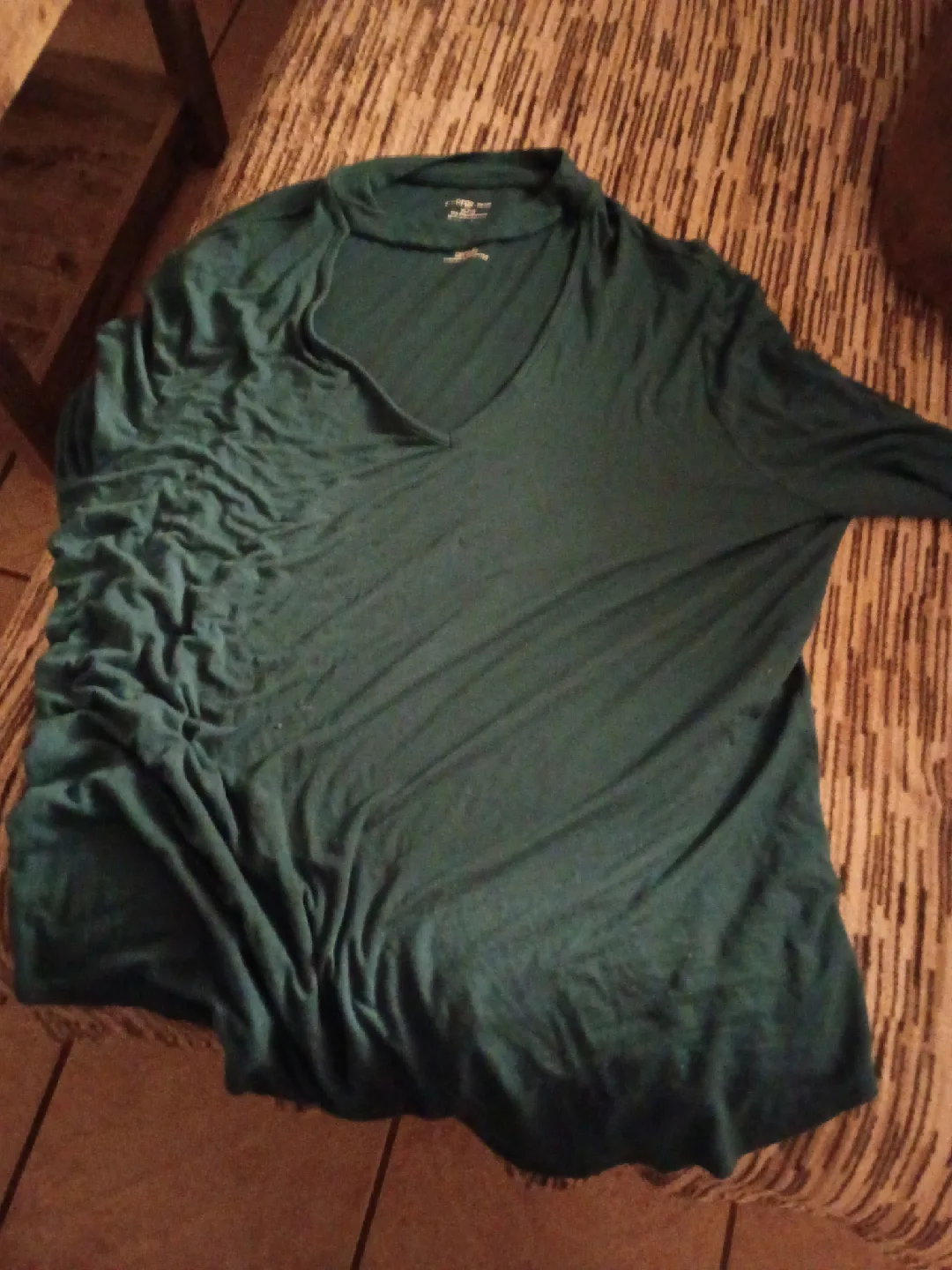 Faded Glory Green V-Neck Top