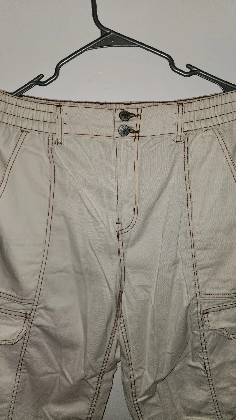 Standard Denim Cream Cargo Pants image indicator(2)