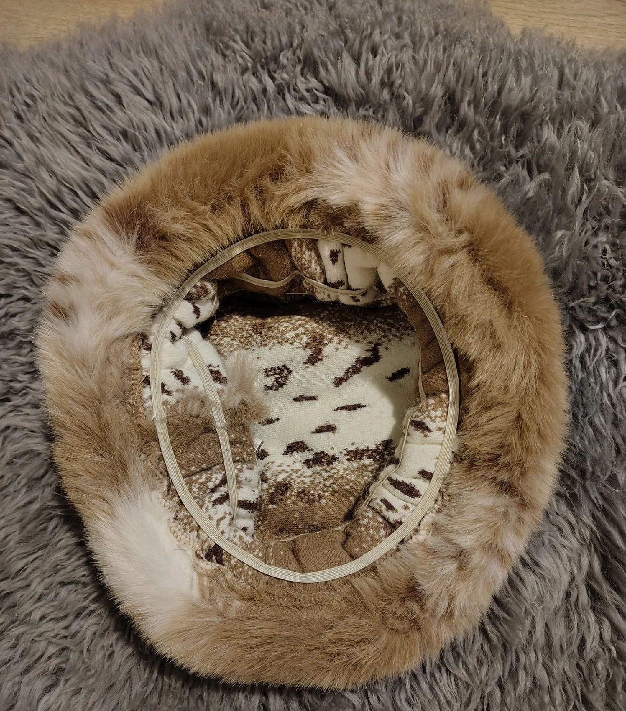 Parkhurst Faux Fur Hat - Brown & White image indicator(3)