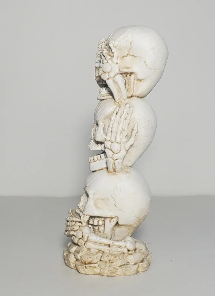 New Skull Stack Holiday Home Décor 8 Inches image indicator(2)