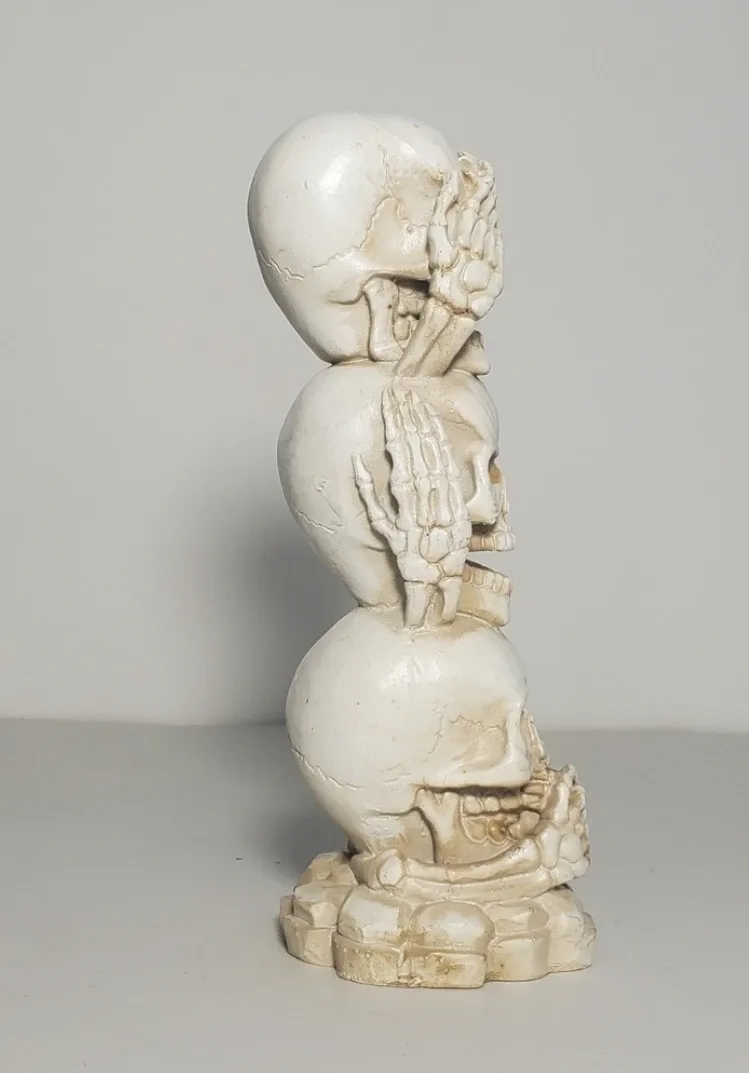 New Skull Stack Holiday Home Décor 8 Inches image indicator(5)