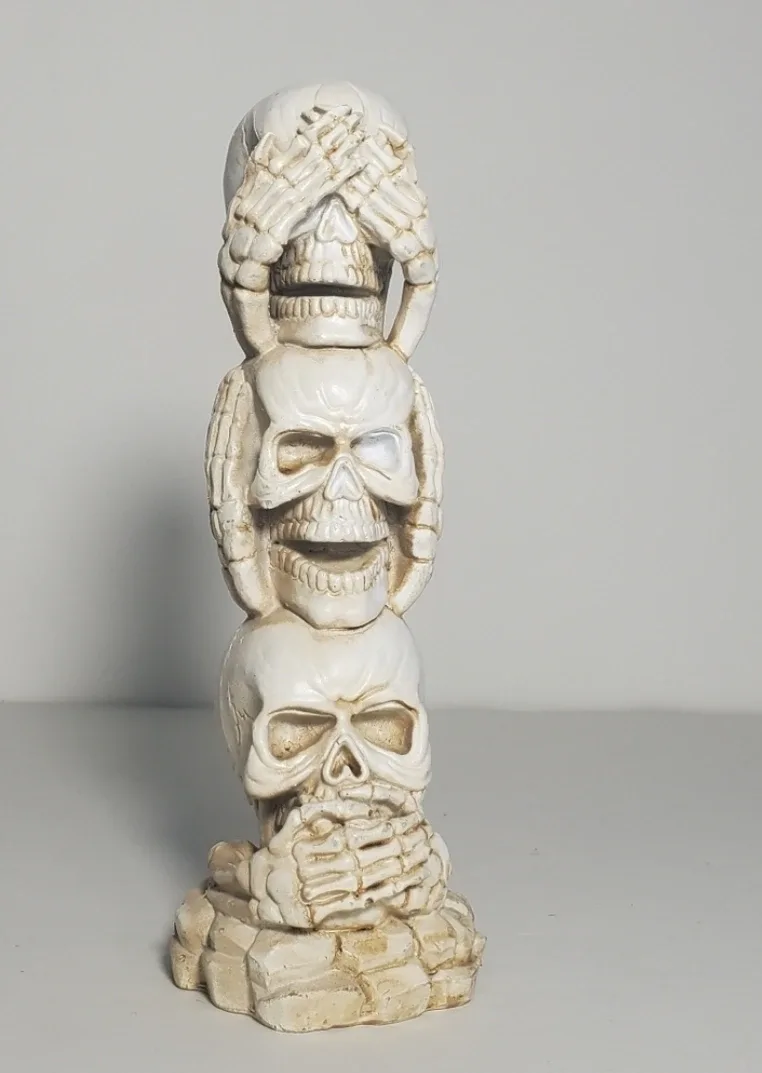 New Skull Stack Holiday Home Décor 8 Inches image indicator(8)