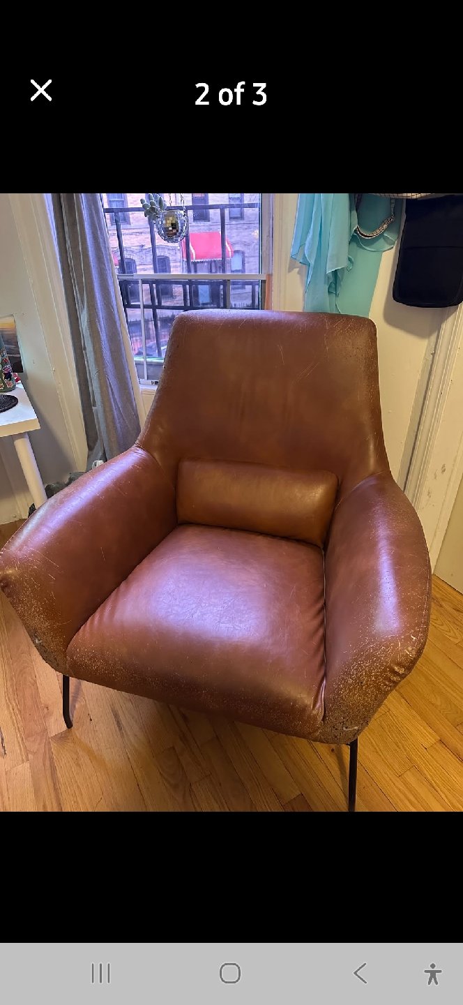 Brown Leather Armchair