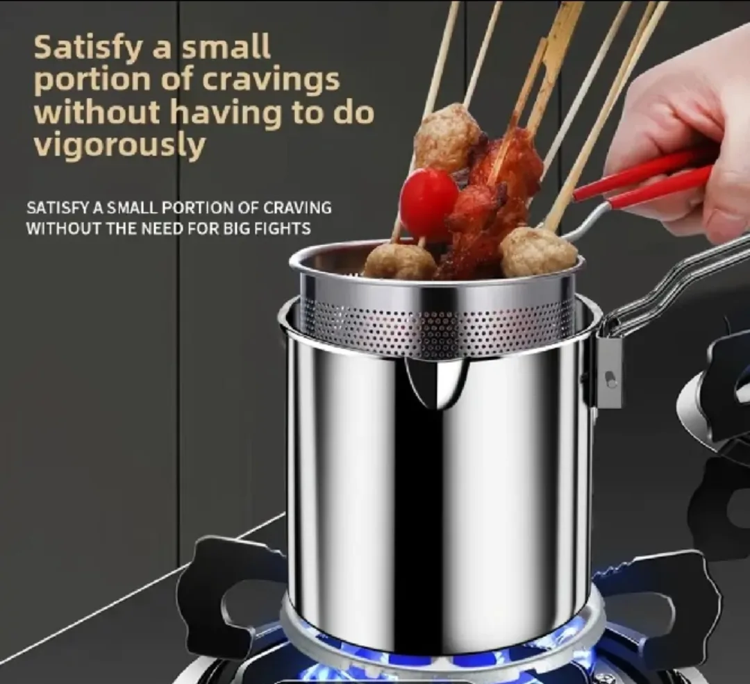 Deep Fryer Pot Perfect for Crispy Fries, Chicken & Doughnuts image indicator(5)