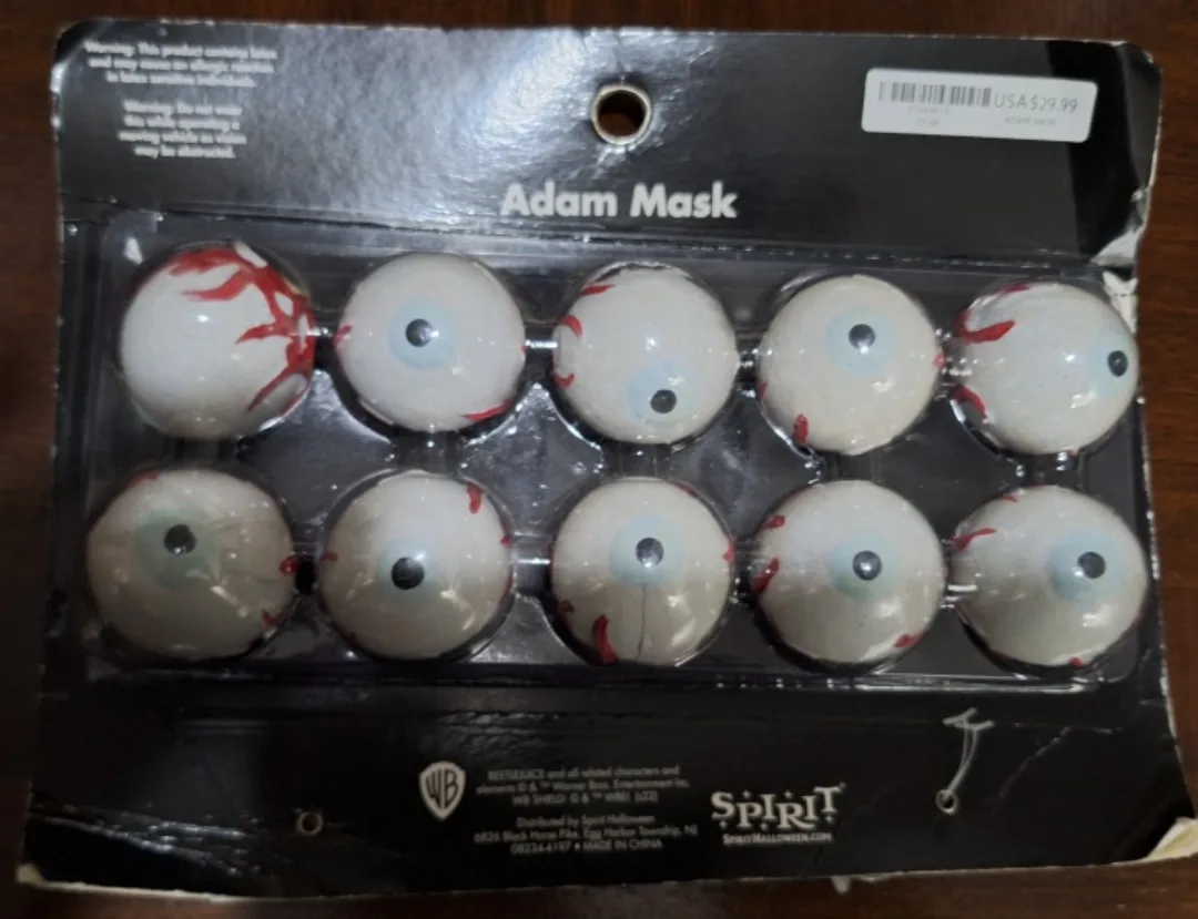 Spirit Halloween Adam Mask with Finger Eyeballs image indicator(4)