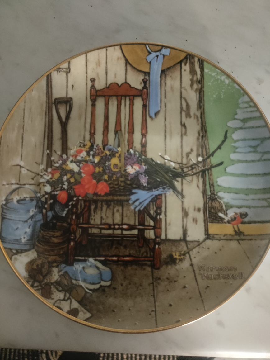 Norman Rockwell "Spring Flowers" Plate