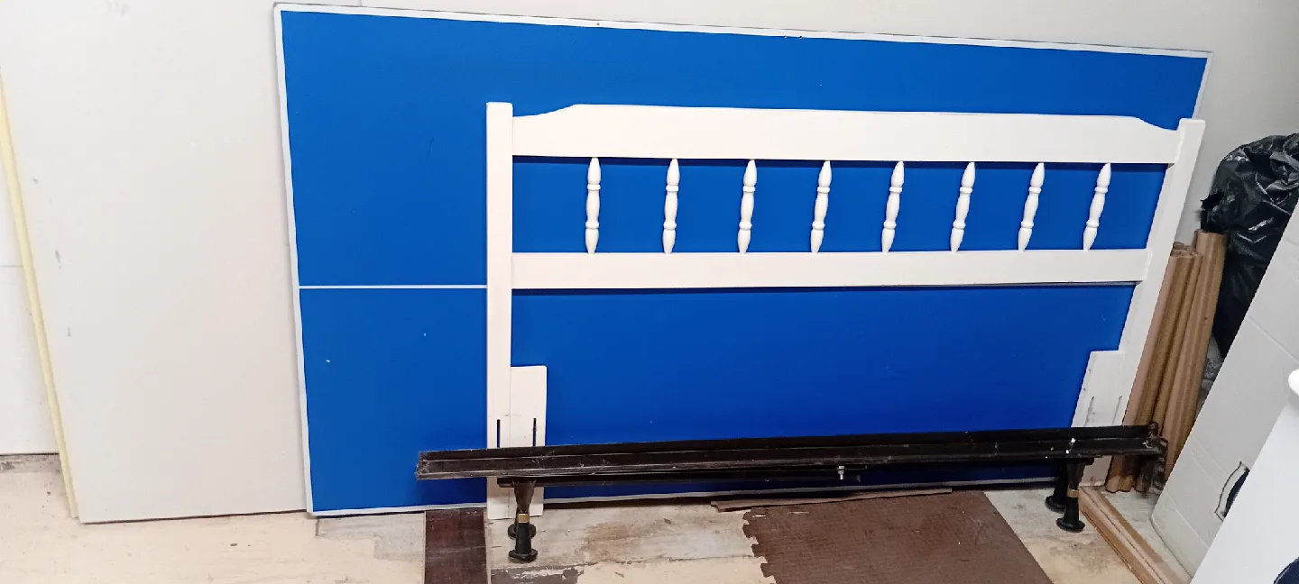 double Wooden Headboard and frame thumbnail