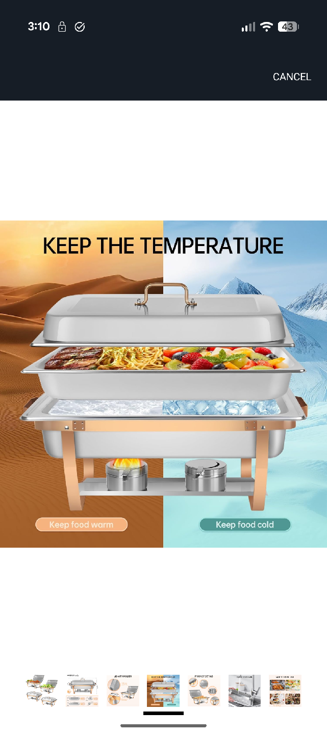 6 QT Stainless Steel Chafing Dish - photo 4