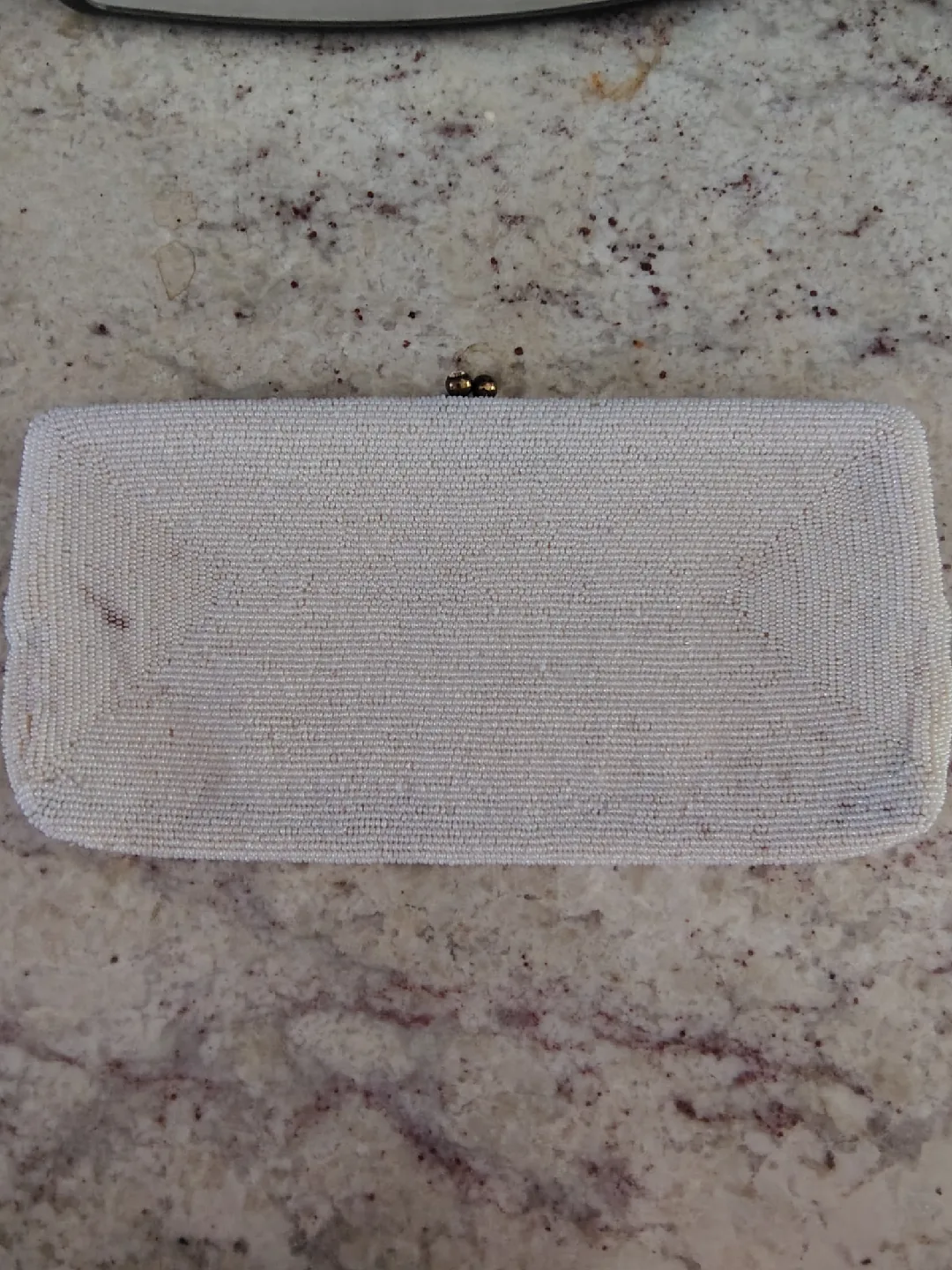 Vintage Delill Seed Beaded Clutch - Made in Belgium image indicator(2)