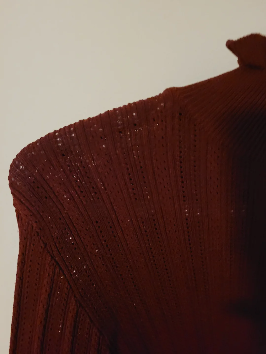 Zara Burgundy Long Sleeve Top - Size L image indicator(3)