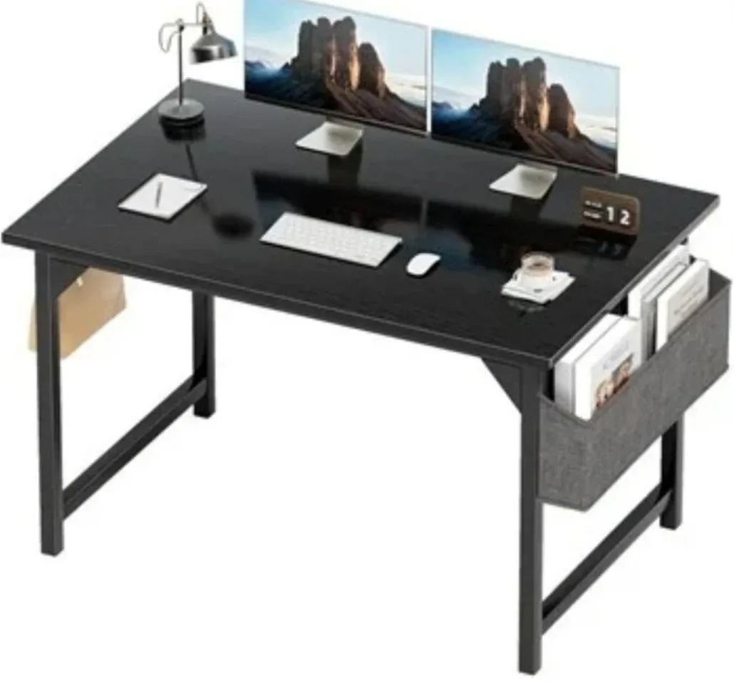 Black Computer Desk with Storage