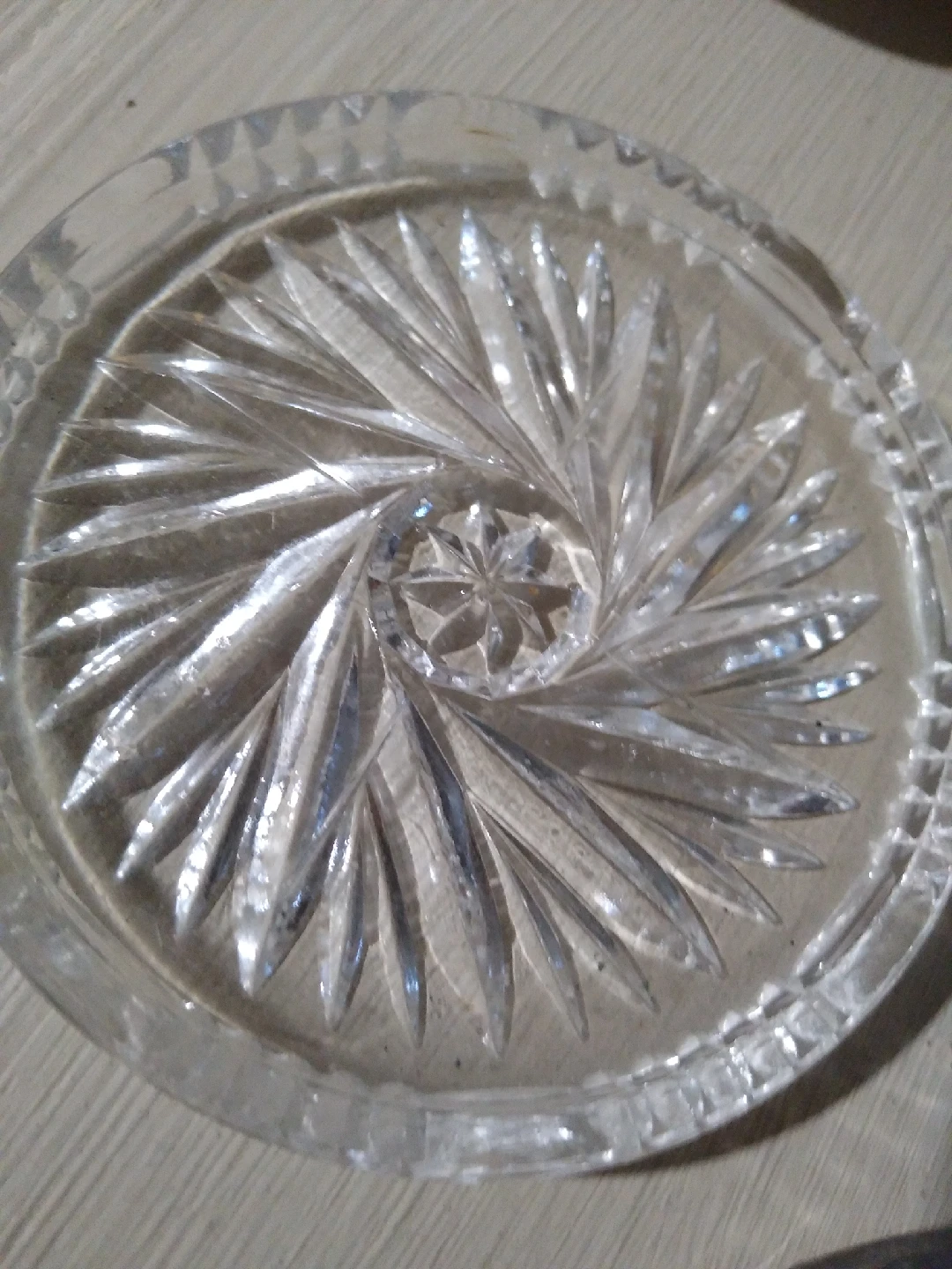 set of vintage Waterford pinwheel Crystal coasters - photo 3
